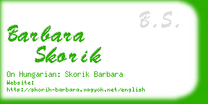 barbara skorik business card